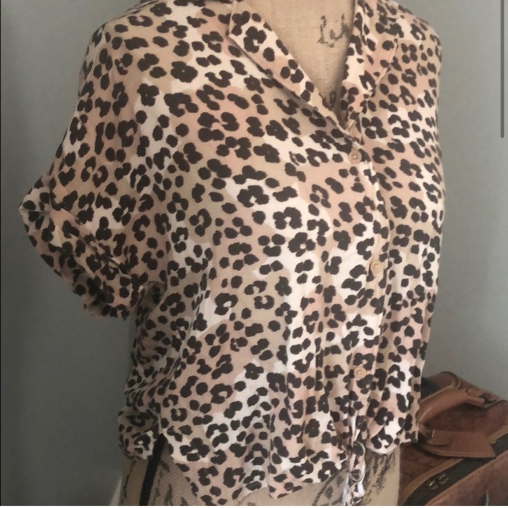 Cloth & Stone Leopard Print Crop Top 🐆 - Picture 2 of 5